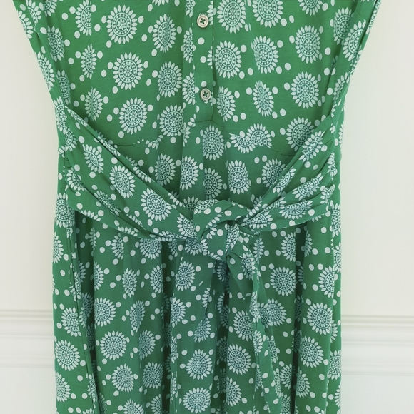 Boden tie waist jersey shirtdress 10 - Picture 9 of 12